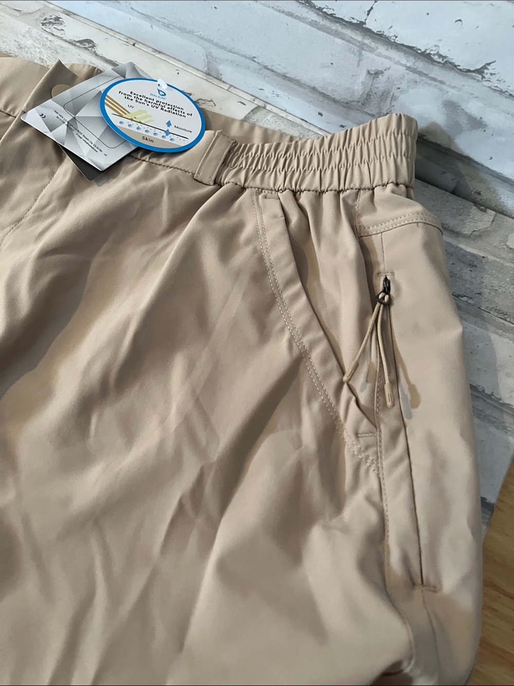 Baleaf Skort in Khaki with Elastic Waist XL UV block new - Picture 5 of 7